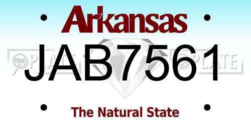JAB7561 Arkansas License Plate