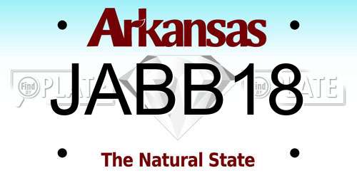 JABB18 Arkansas License Plate