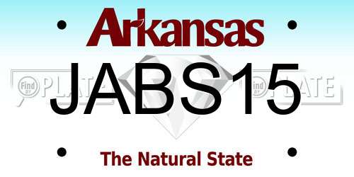 JABS15 Arkansas License Plate