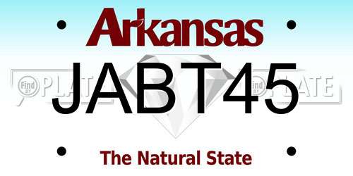 JABT45 Arkansas License Plate