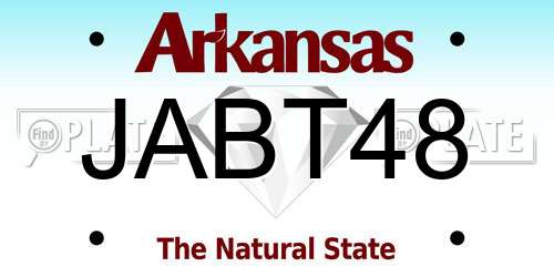 JABT48 Arkansas License Plate