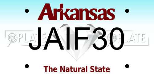JAIF30 Arkansas License Plate