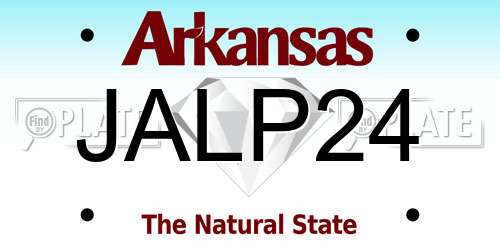 JALP24 Arkansas License Plate