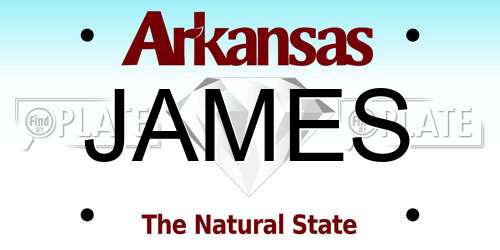 JAMES Arkansas License Plate