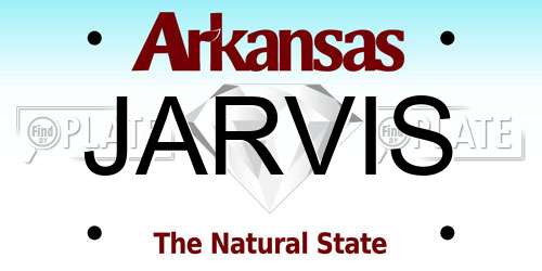 JARVIS Arkansas License Plate
