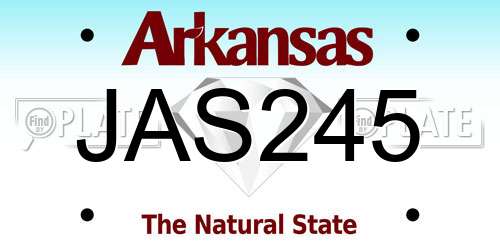 JAS245 Arkansas License Plate