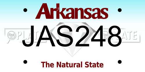 JAS248 Arkansas License Plate