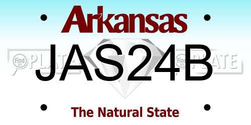 JAS24B Arkansas License Plate