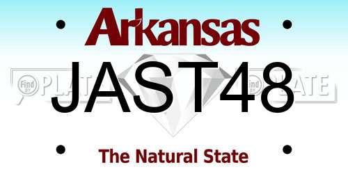 JAST48 Arkansas License Plate