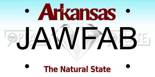JAWFAB Arkansas License Plate