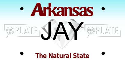 JAY Arkansas License Plate