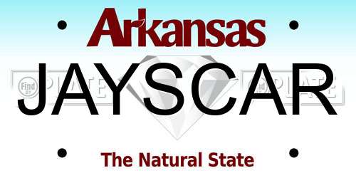JAYSCAR Arkansas License Plate