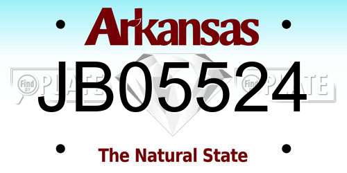 JB05524 Arkansas License Plate