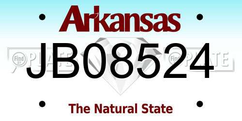 JB08524 Arkansas License Plate