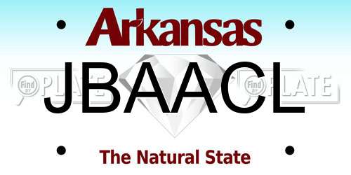 JBAACL Arkansas License Plate