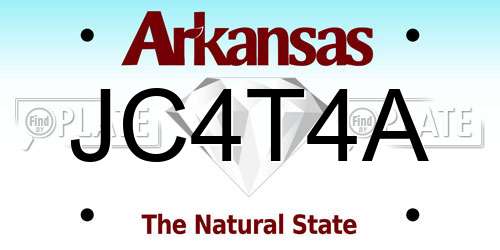 JC4T4A Arkansas License Plate