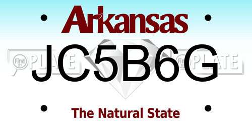 JC5B6G Arkansas License Plate