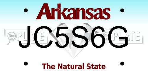JC5S6G Arkansas License Plate