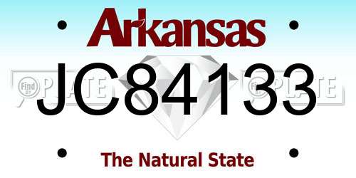 JC84133 Arkansas License Plate