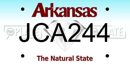 JCA244 Arkansas License Plate
