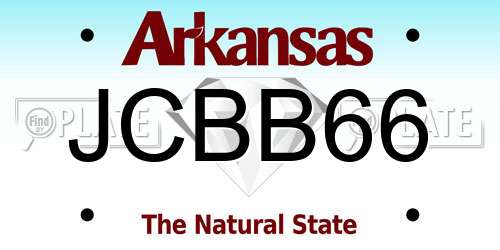 JCBB66 Arkansas License Plate