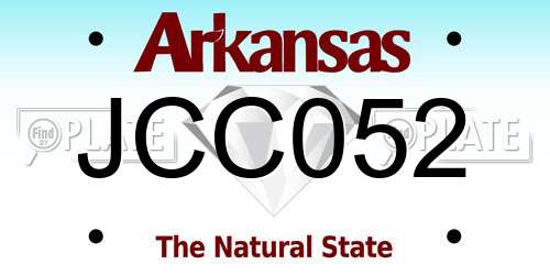 JCC052 Arkansas License Plate