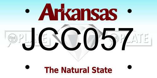 JCC057 Arkansas License Plate