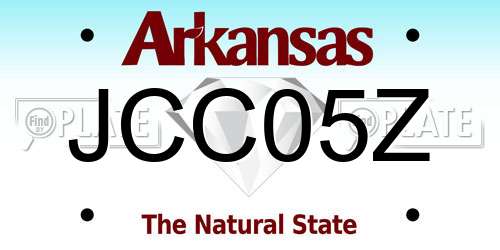 JCC05Z Arkansas License Plate
