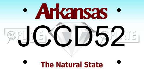 JCCD52 Arkansas License Plate