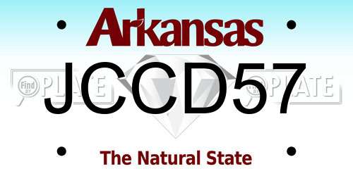 JCCD57 Arkansas License Plate