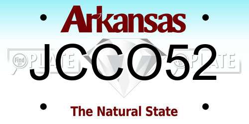 JCCO52 Arkansas License Plate