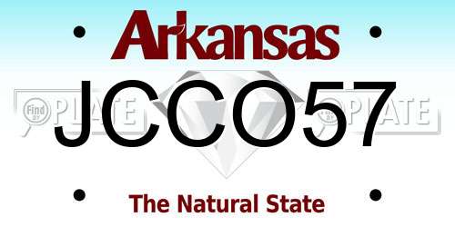 JCCO57 Arkansas License Plate