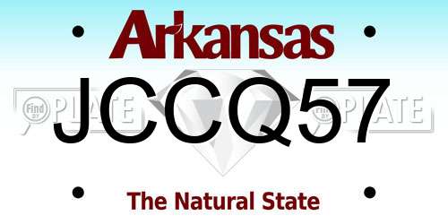 JCCQ57 Arkansas License Plate