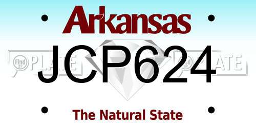 JCP624 Arkansas License Plate