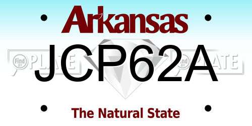 JCP62A Arkansas License Plate