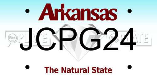 JCPG24 Arkansas License Plate