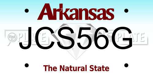 JCS56G Arkansas License Plate