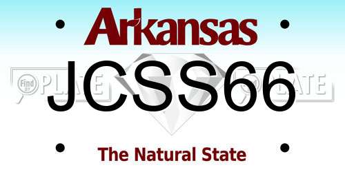 JCSS66 Arkansas License Plate