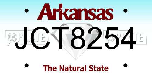 JCT8254 Arkansas License Plate