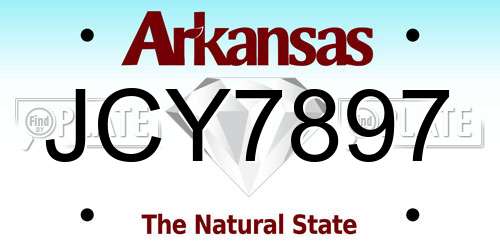 JCY7897 Arkansas License Plate