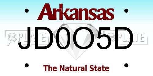 JD0O5D Arkansas License Plate