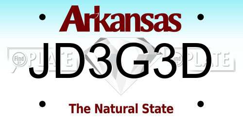 JD3G3D Arkansas License Plate