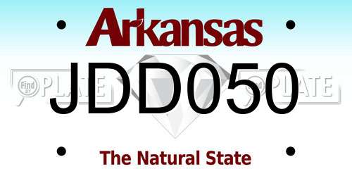 JDD050 Arkansas License Plate