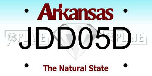 JDD05D Arkansas License Plate
