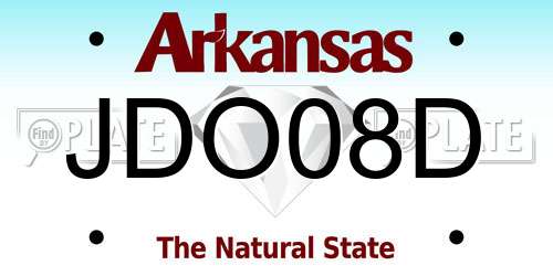 JDO08D Arkansas License Plate