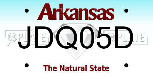 JDQ05D Arkansas License Plate