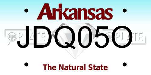 JDQ05O Arkansas License Plate
