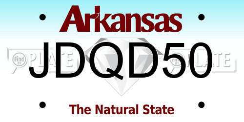 JDQD50 Arkansas License Plate