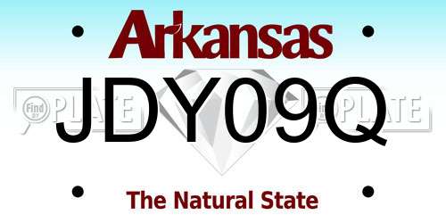 JDY09Q Arkansas License Plate