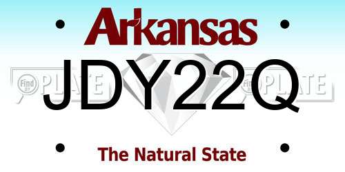 JDY22Q Arkansas License Plate